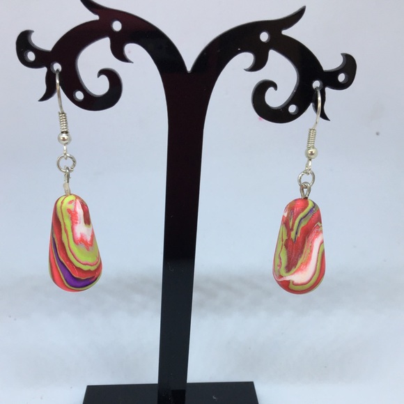 Unique Handmade Polymer Clay Dangle/Drop Earrings - Picture 3 of 8
